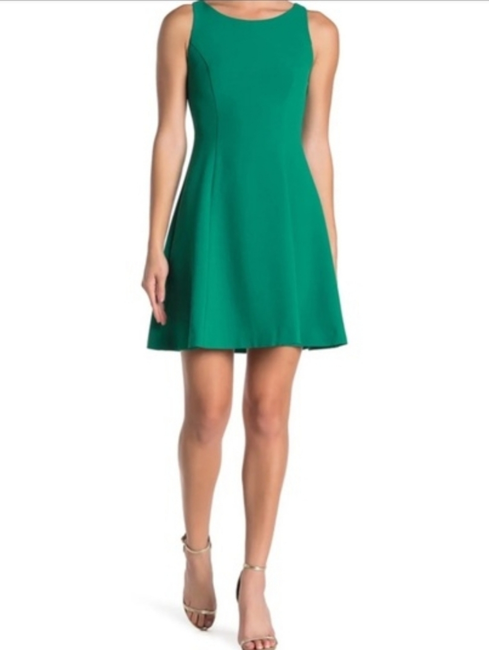 NWT Eliza J Fit-and-Flare Green Dress Size 4